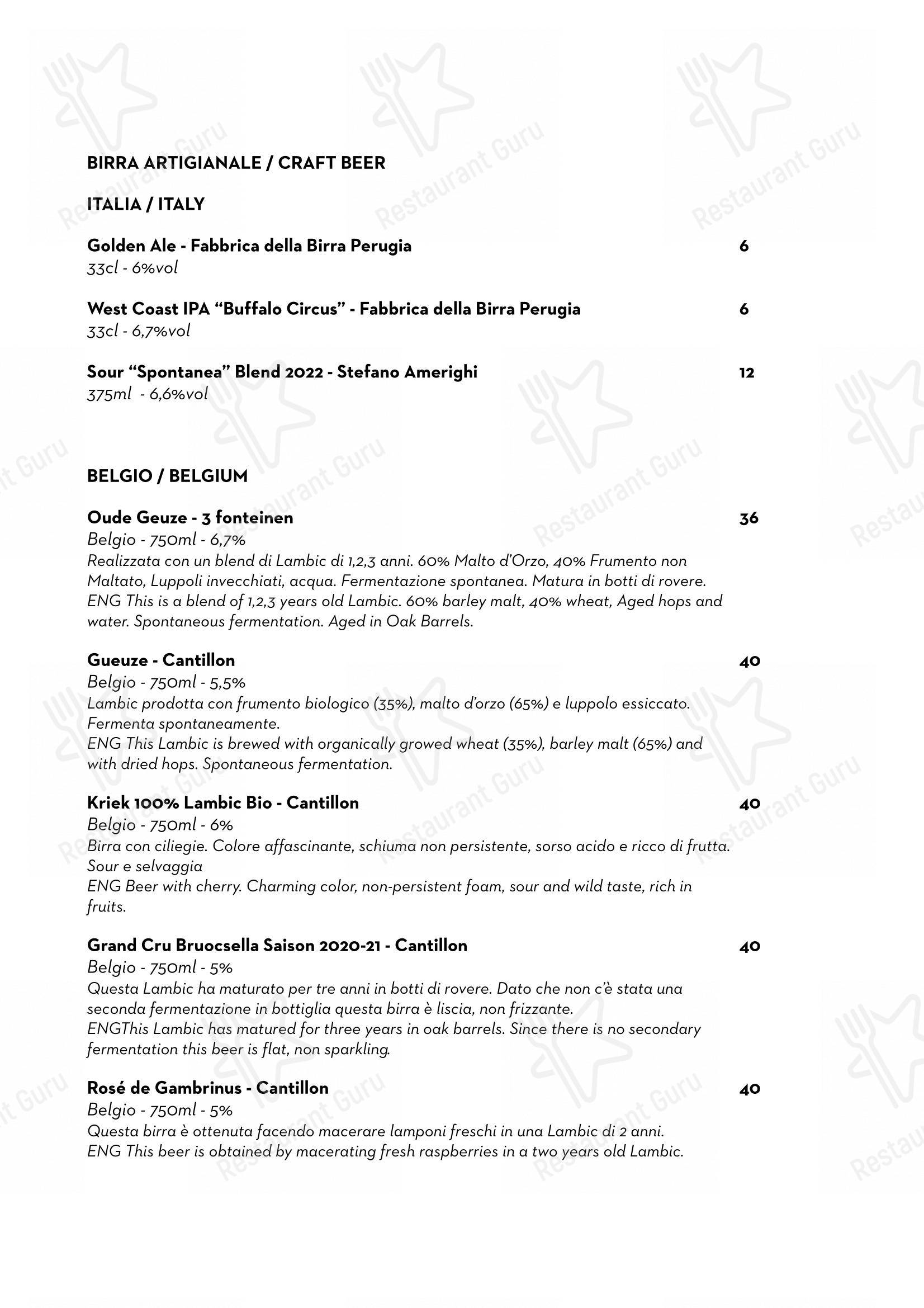 Menu di Luce Ristorante - Menu