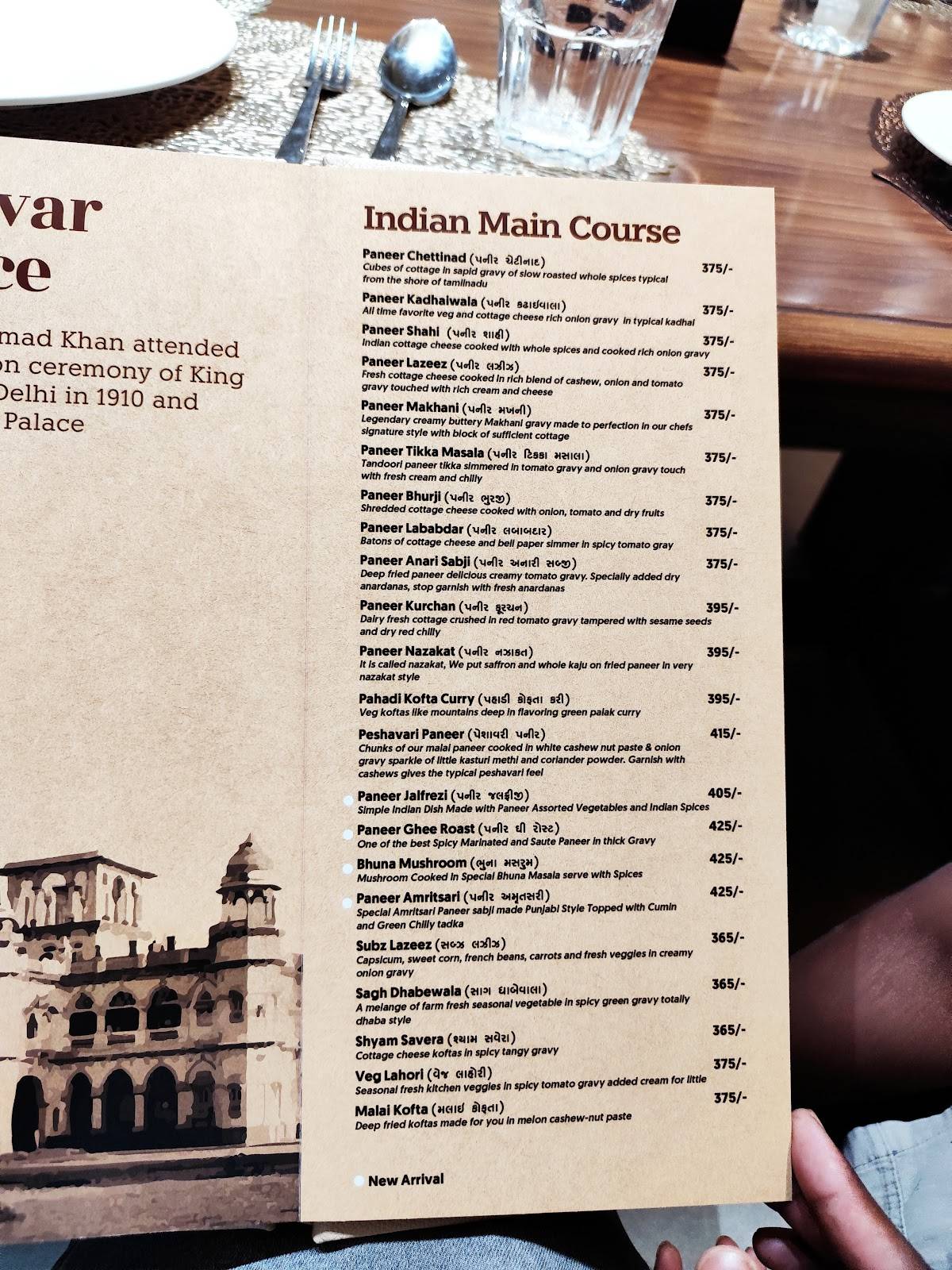 MADHVI RESTRO menu