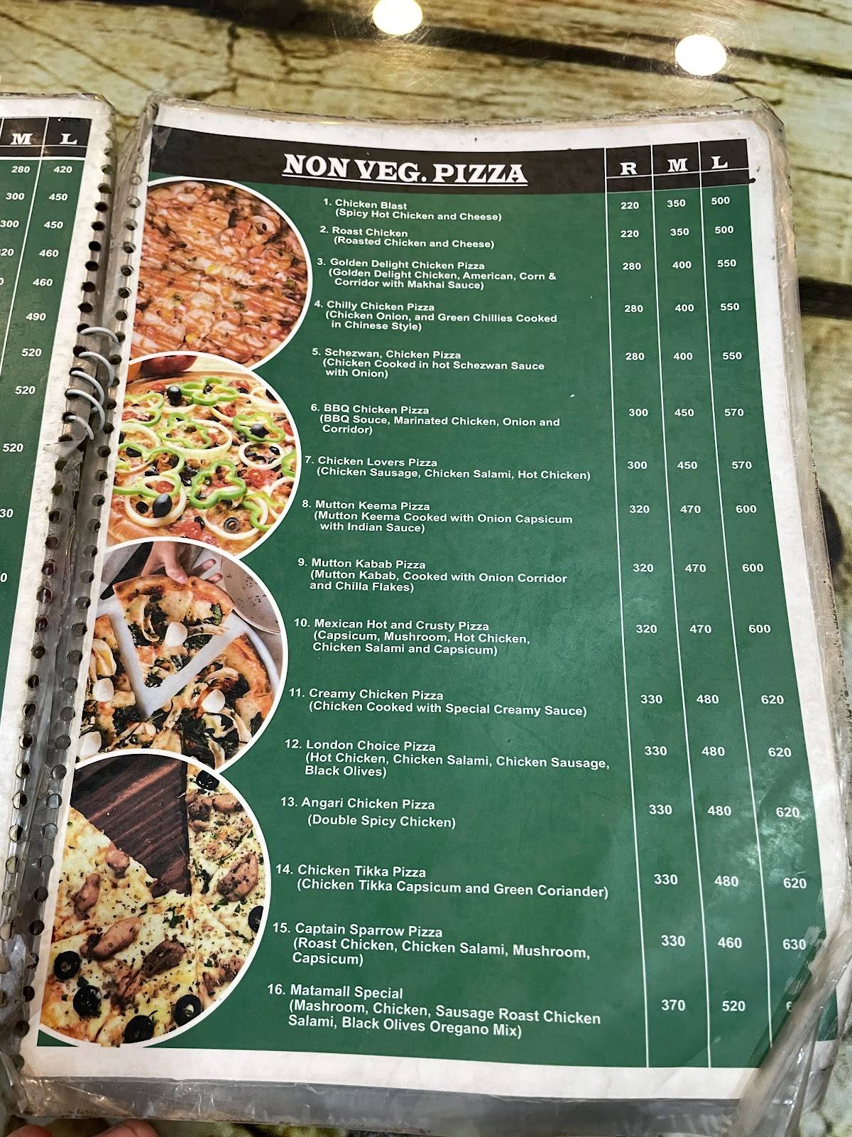 MATAMALL The Food Hub menu