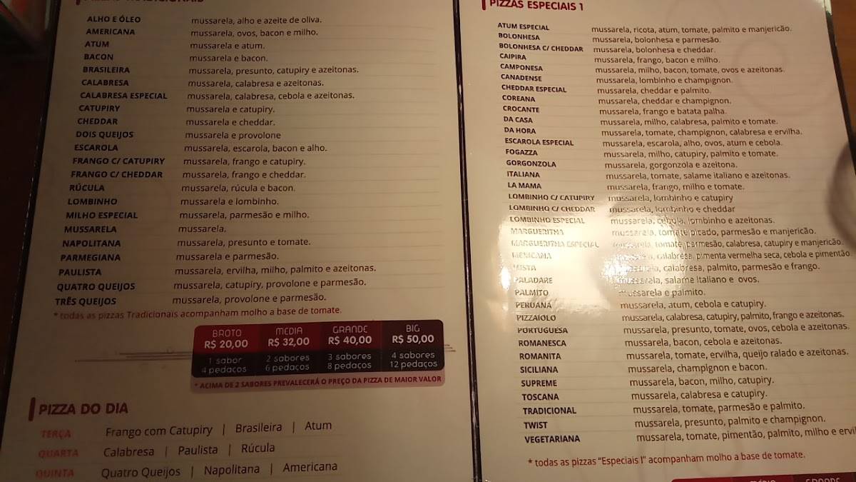 Maykol's Pizzaria e Sanduícheria cardápio