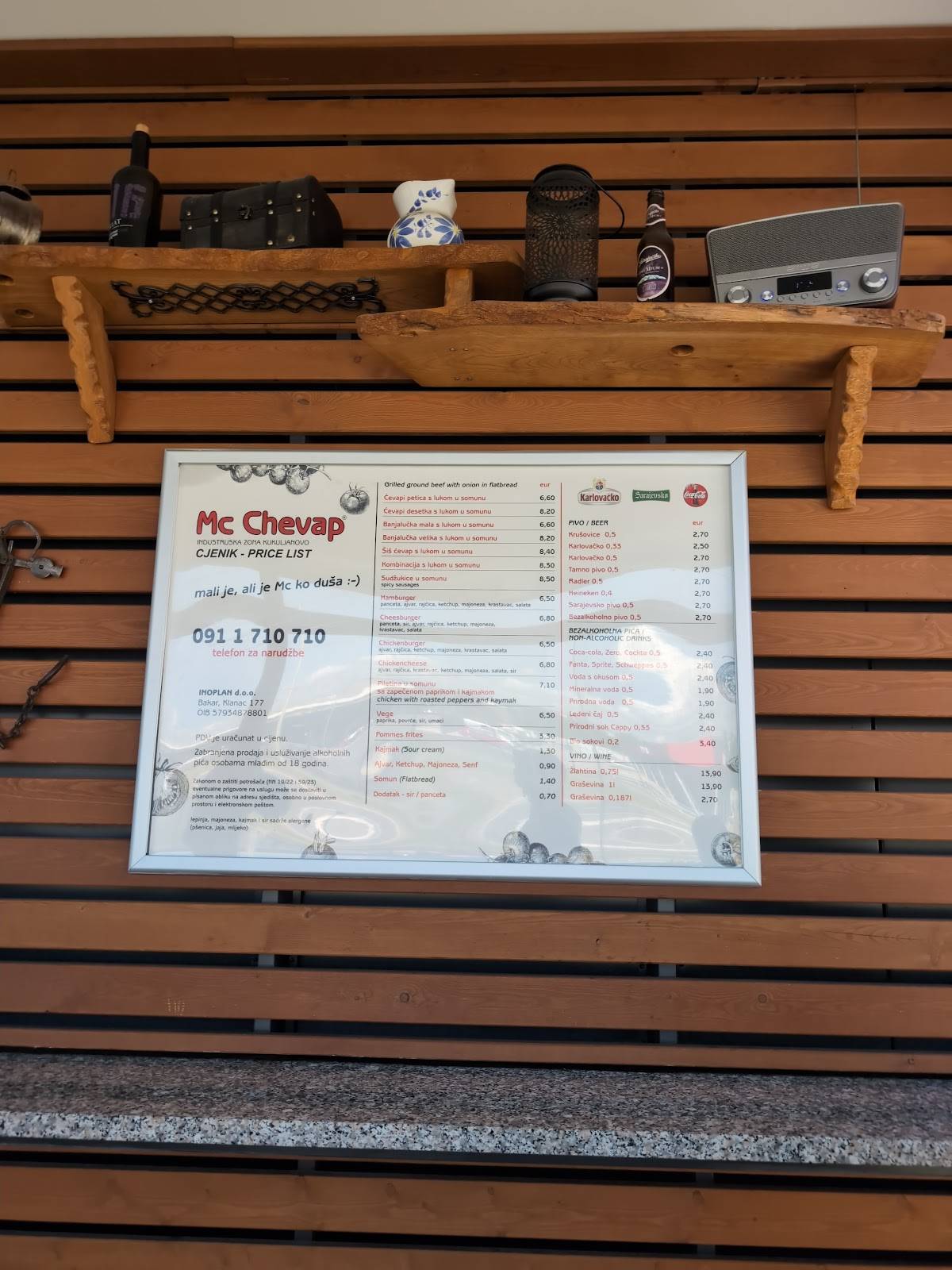 Menu di MC Chevap 