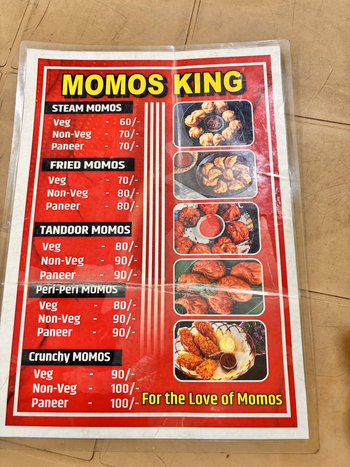 MOMOS KING menu