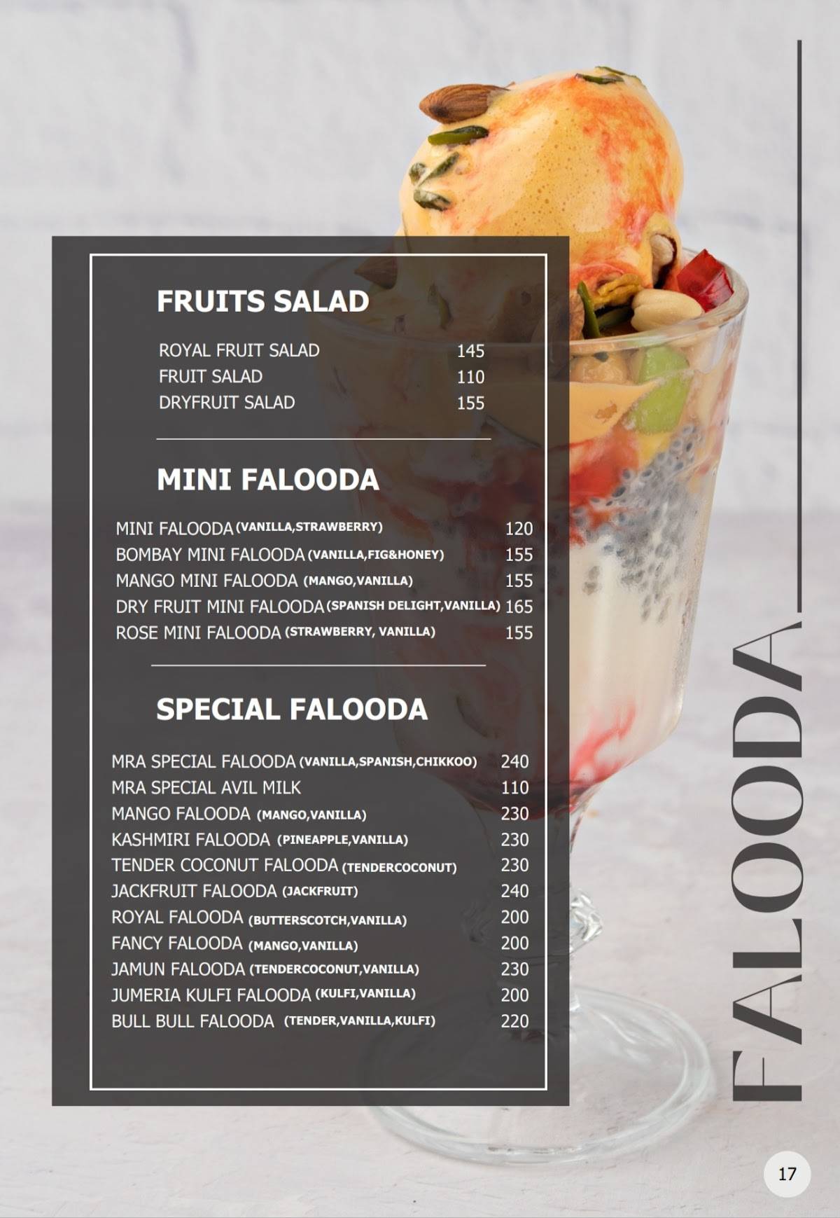 MRA Bakery & Restaurant Kozhikode menu