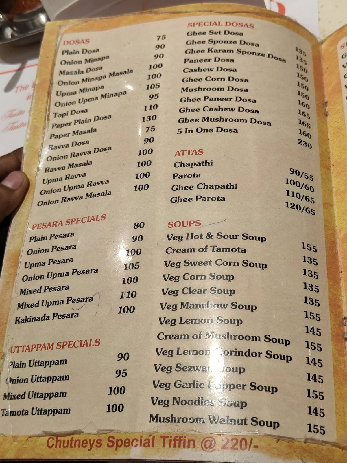 Maa Chutneys menu