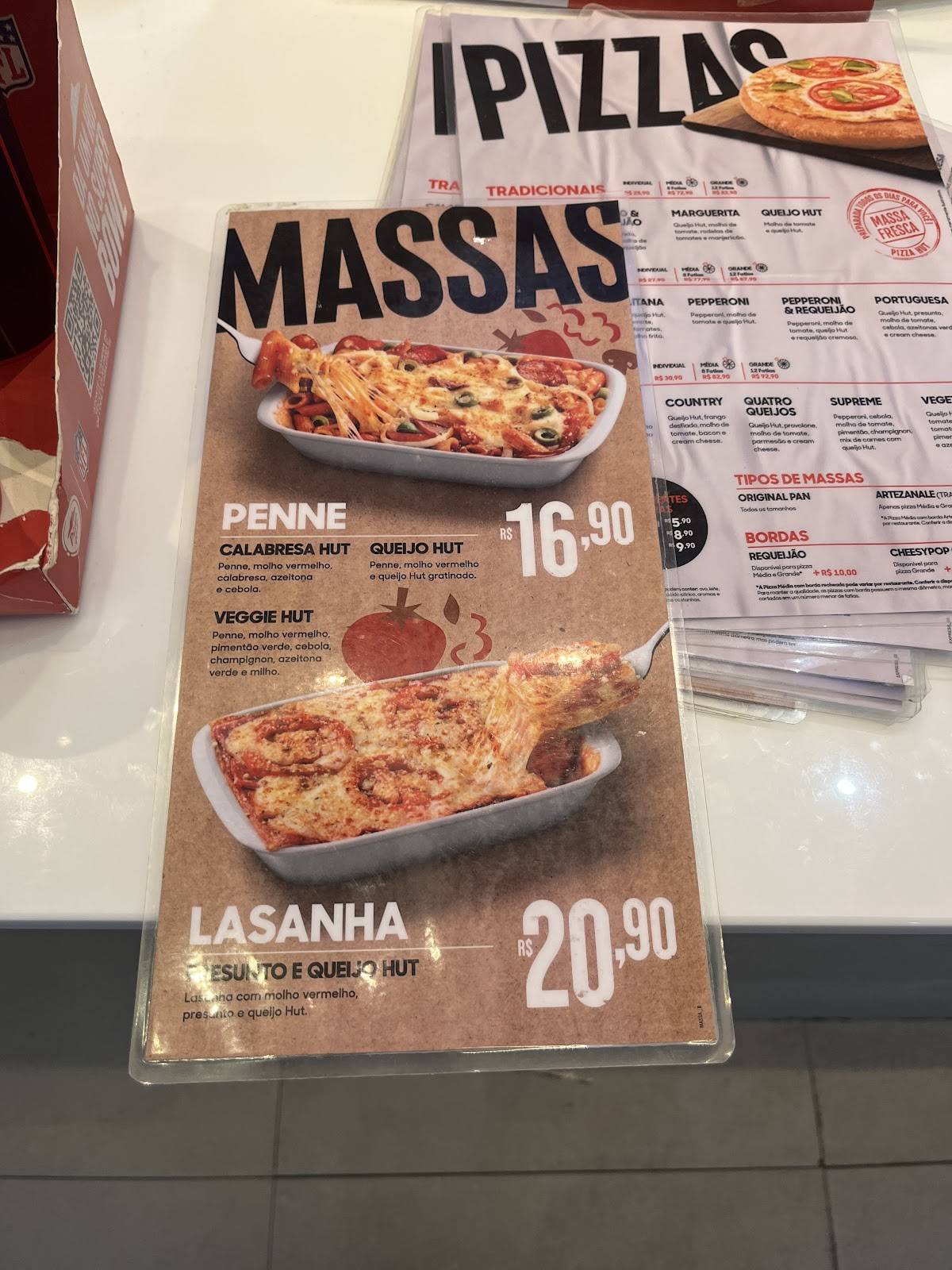 Pizza Hut cardápio