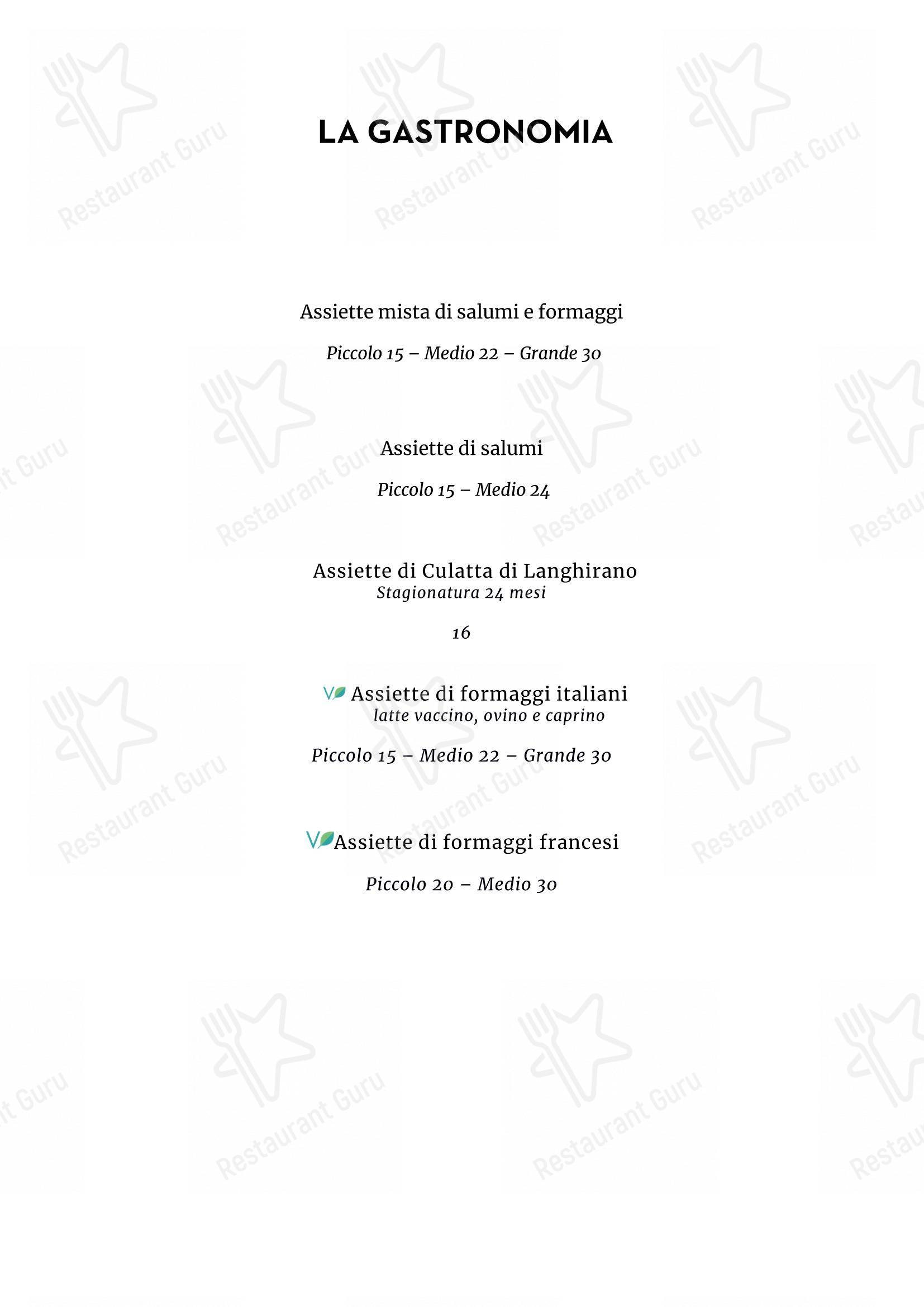 Menu di Magazzino Scipioni - Wine Menu