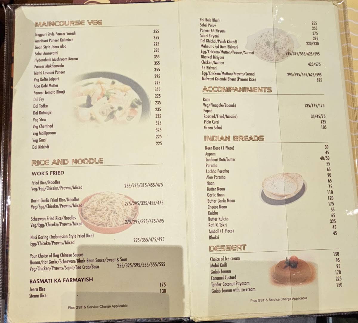 Mahesh Lunch Home menu