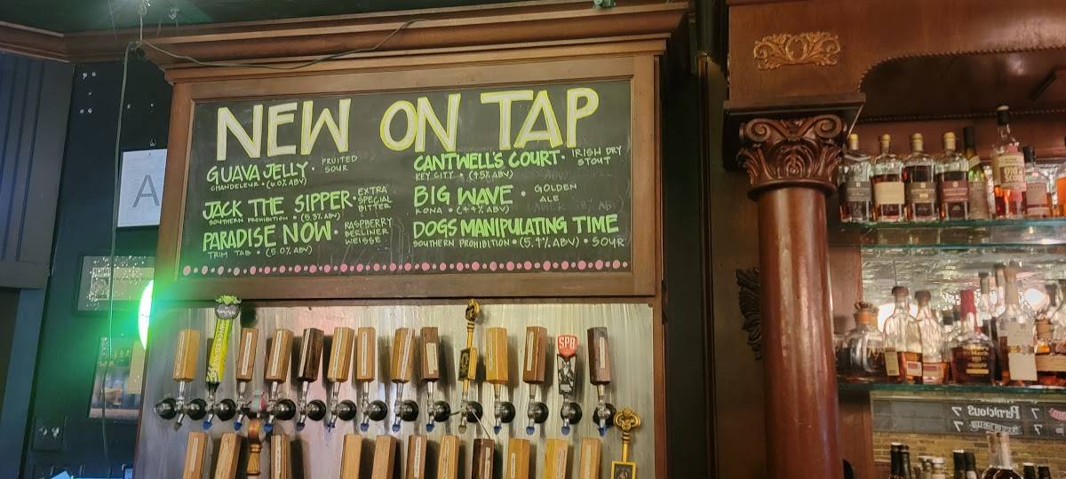 Menu at Mahogany Bar, Hattiesburg