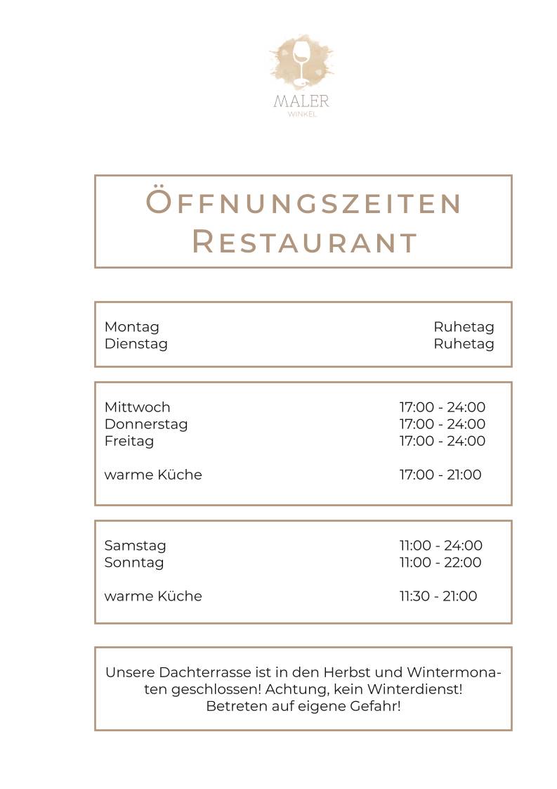 Menu de Malerwinkel Rattenberg