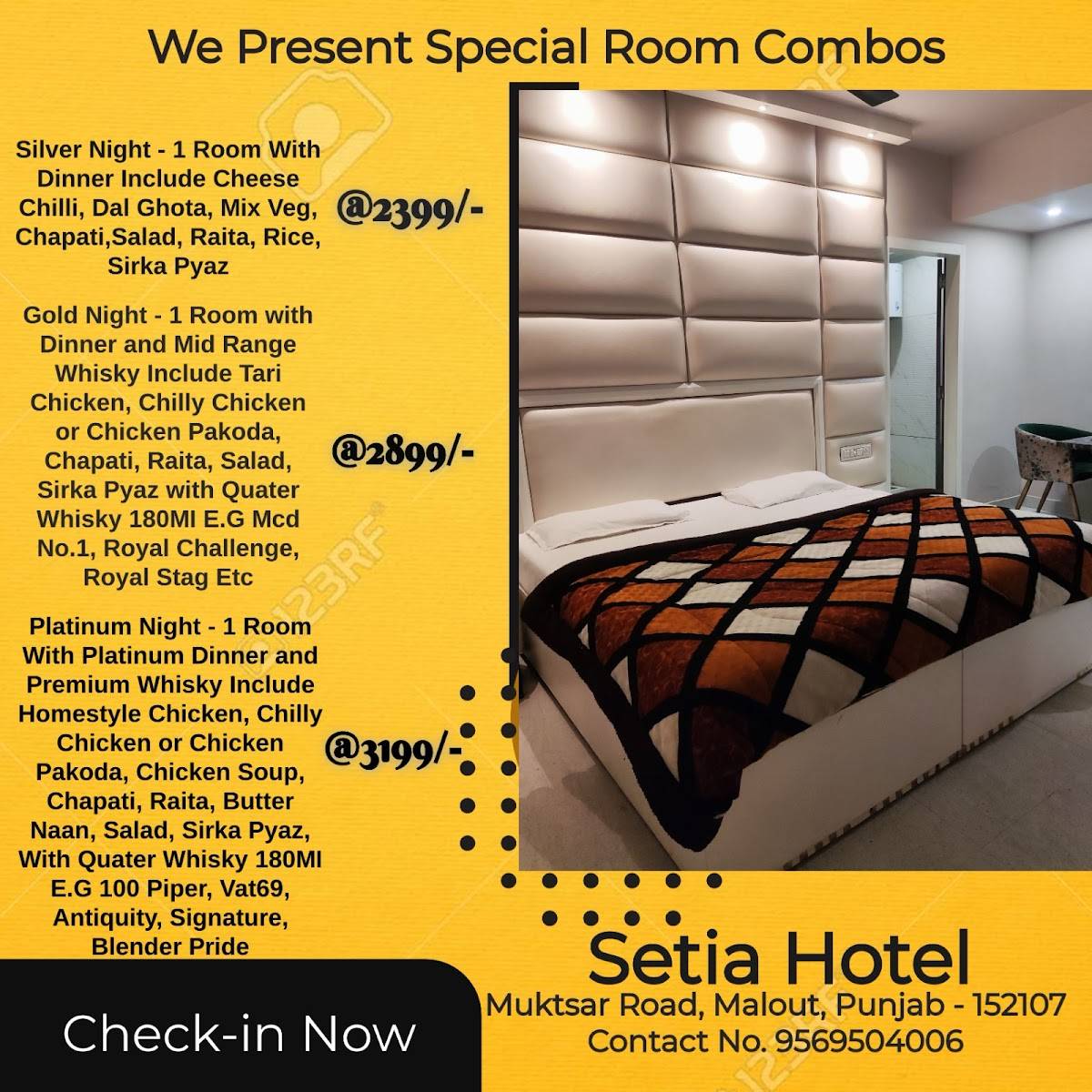 Setia Hotel Bar & Rooms menu