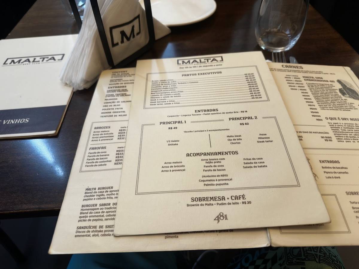 Malta Beef Club cardápio