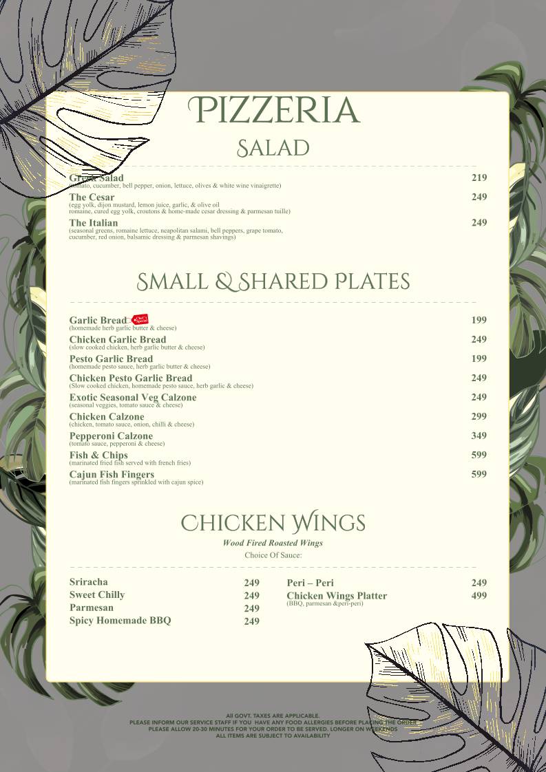 Mama's Rasoi by Spring Hill Resorts menu