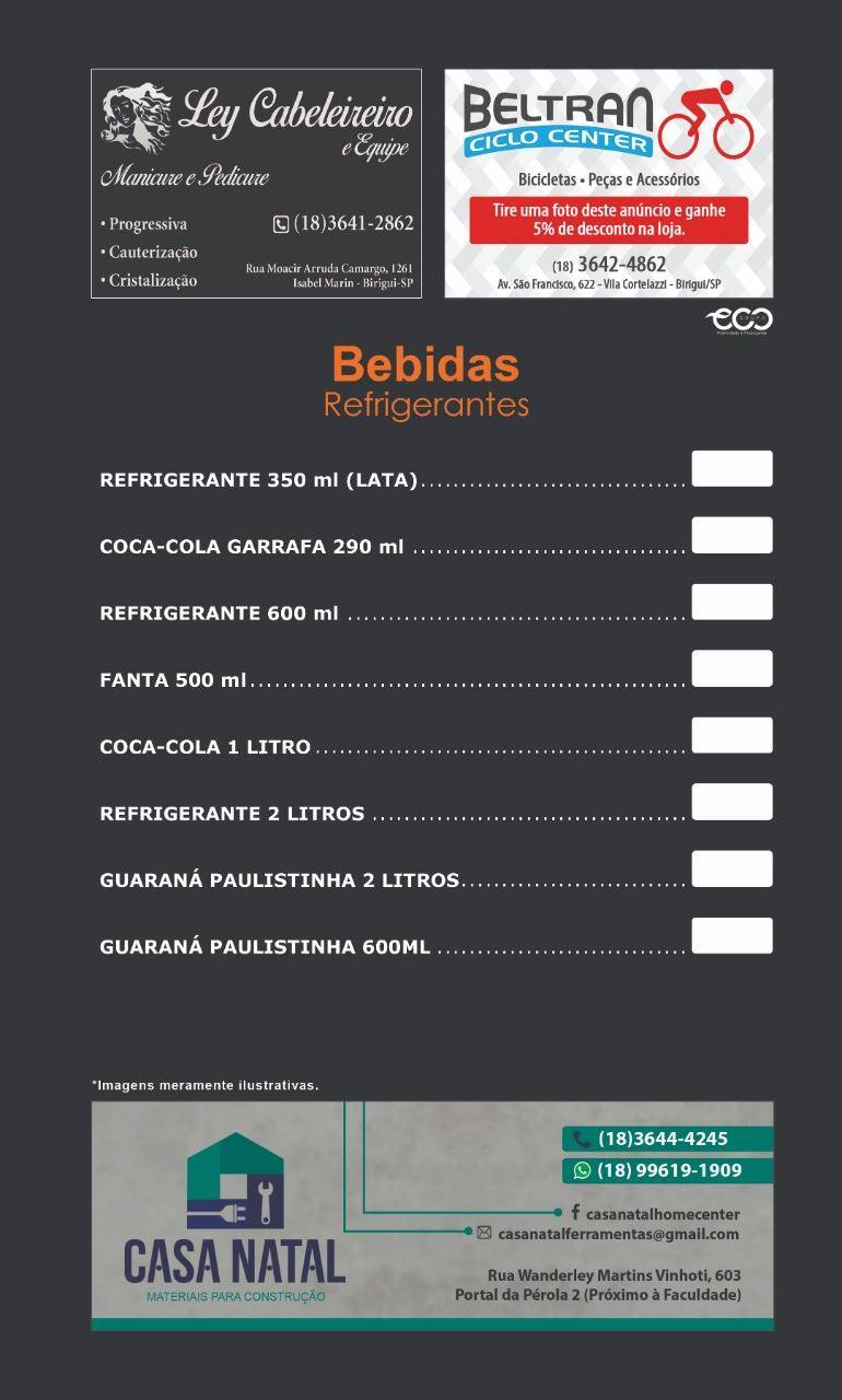 Mané Simpatia Tradicional " o famoso é aqui" cardápio