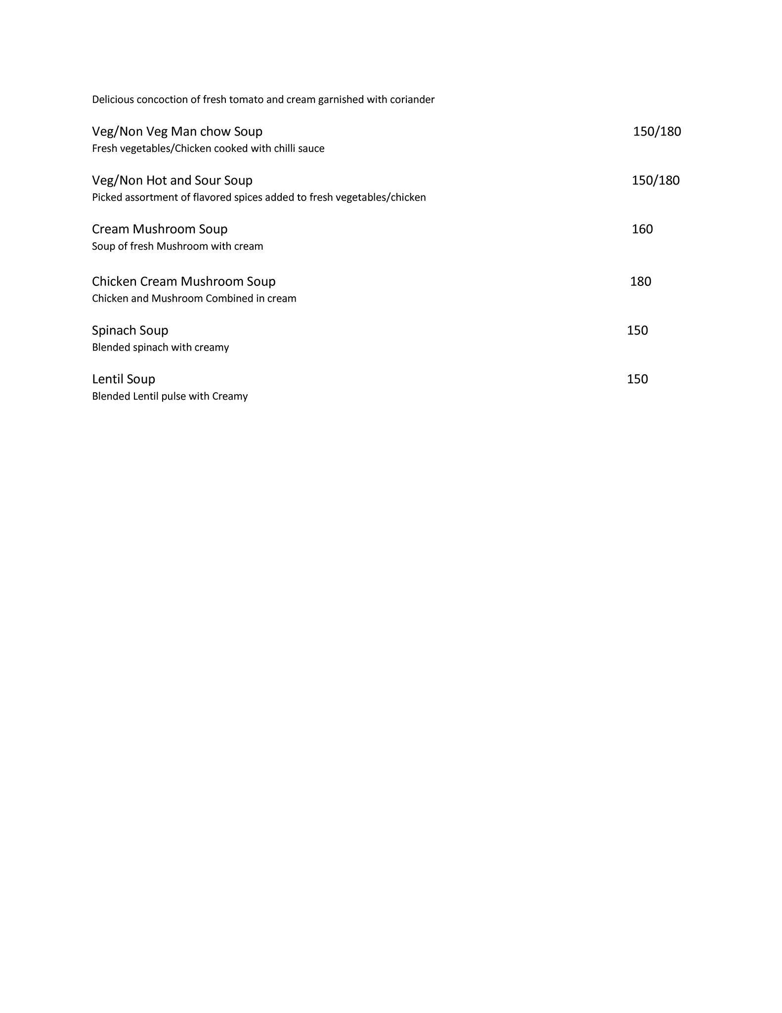 Cafe Live menu