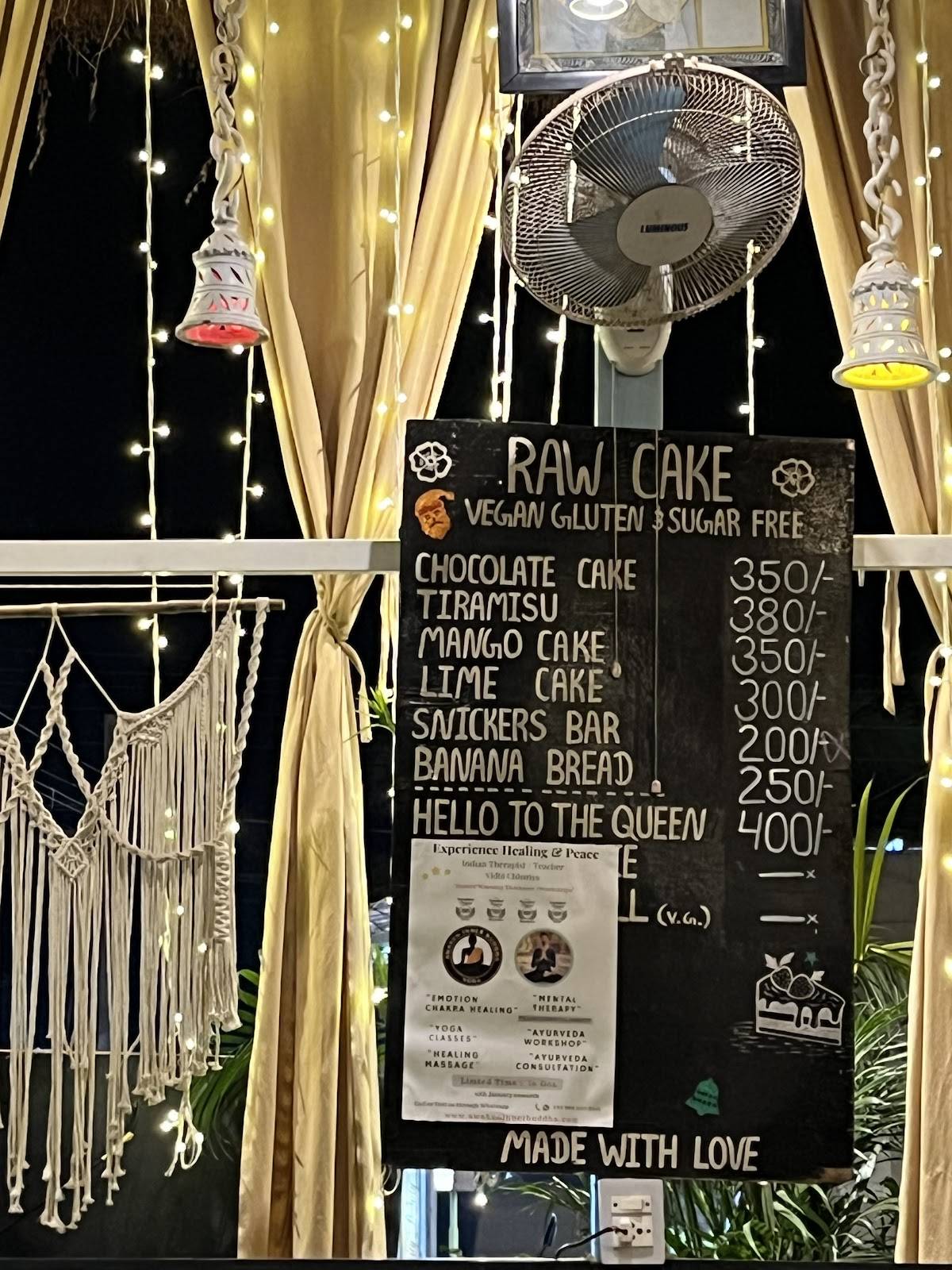 Mandala Cafe Agonda menu