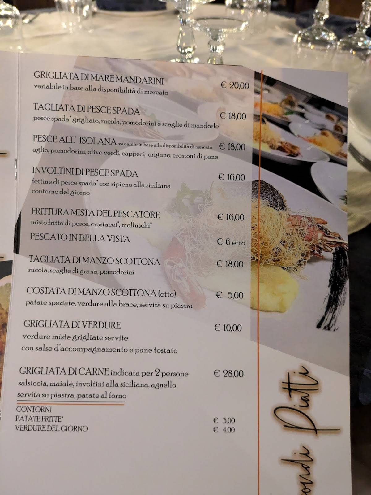Menu di Mandarini Ristorante - Pizzeria 