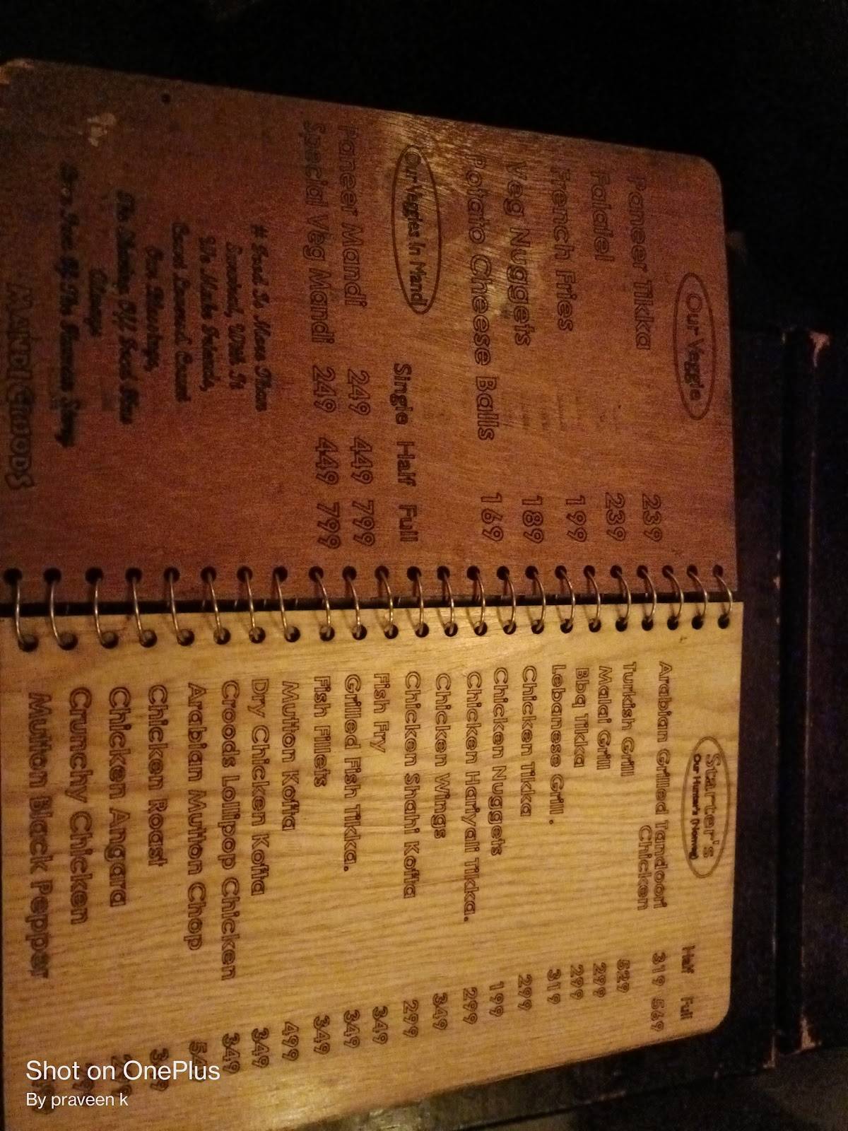 Mandi croods Guntur menu
