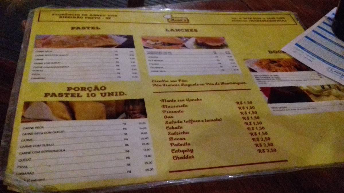 Mane's Bar cardápio