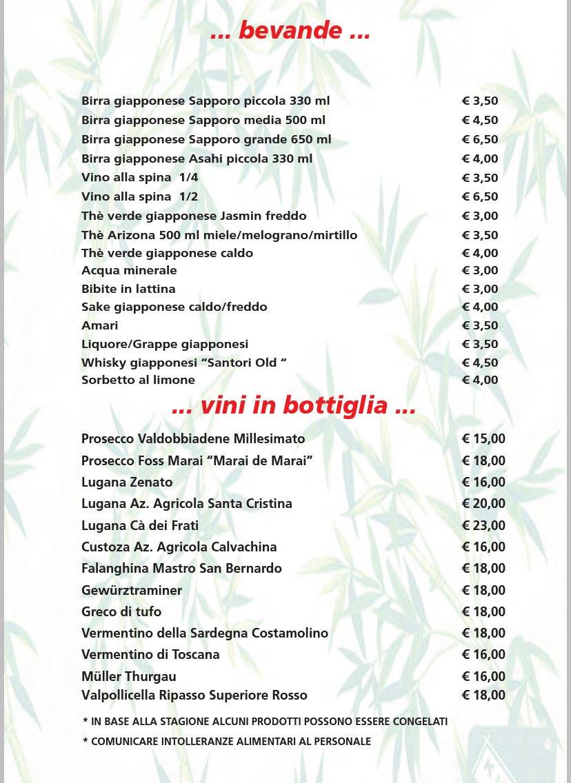 Menu di Osaka Japan Sushi 