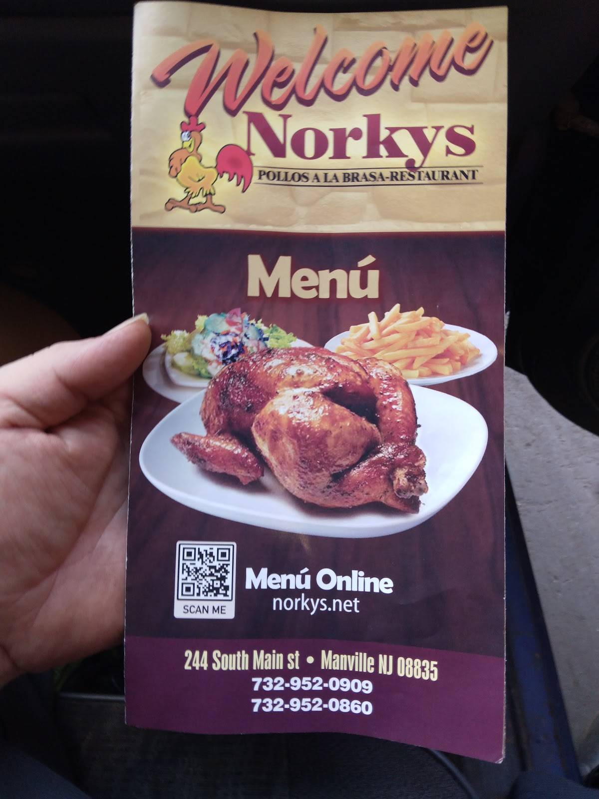 Menu at Norkys Peruvian Restaurant, Manville