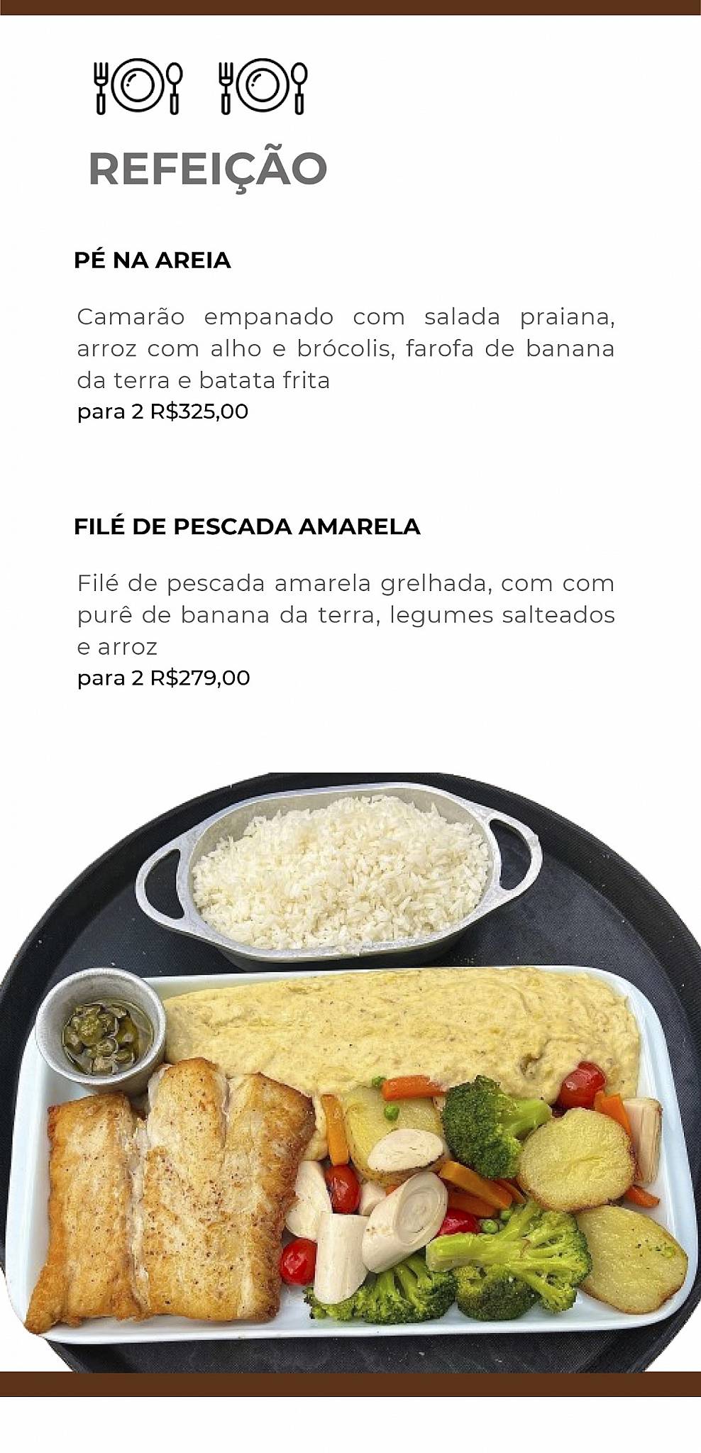 Mar Mineiro Restaurante - Macacos cardápio