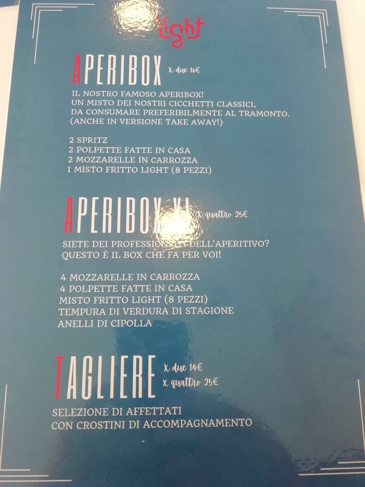 Menu di Bar Bistrot Light 