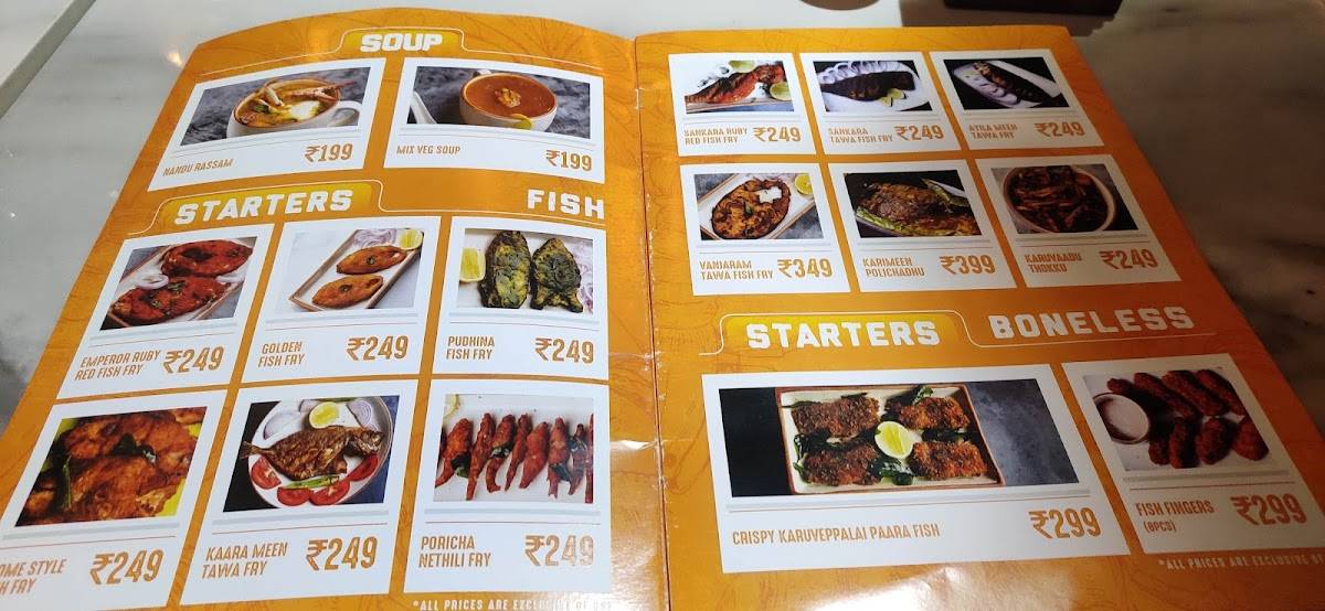 Meen Satti - Seafood Restaurant (Velachery) menu
