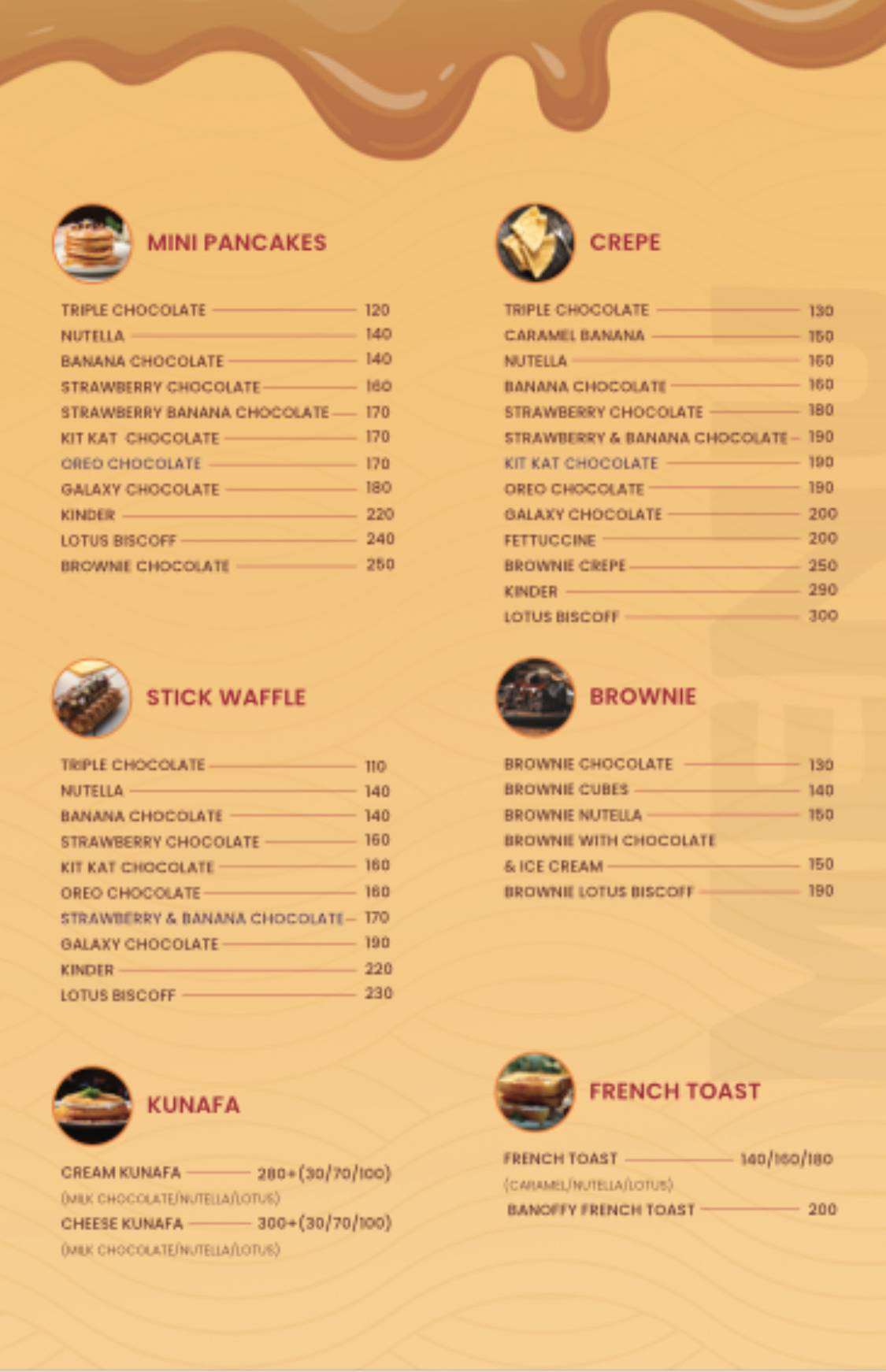 Melt n Dip menu