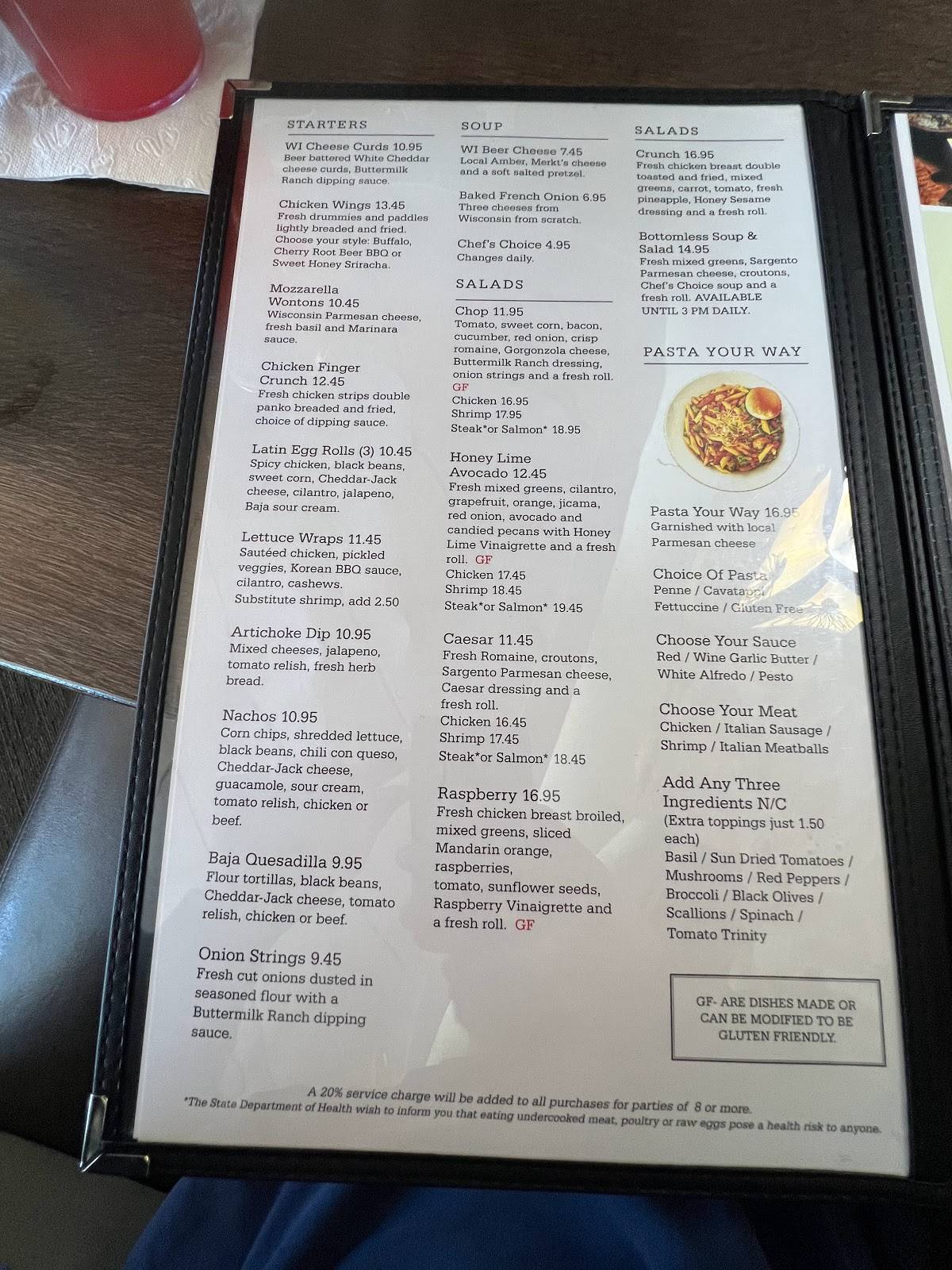 Menu at Chancery Restaurant & Pub, Mequon, N Port Washington Rd