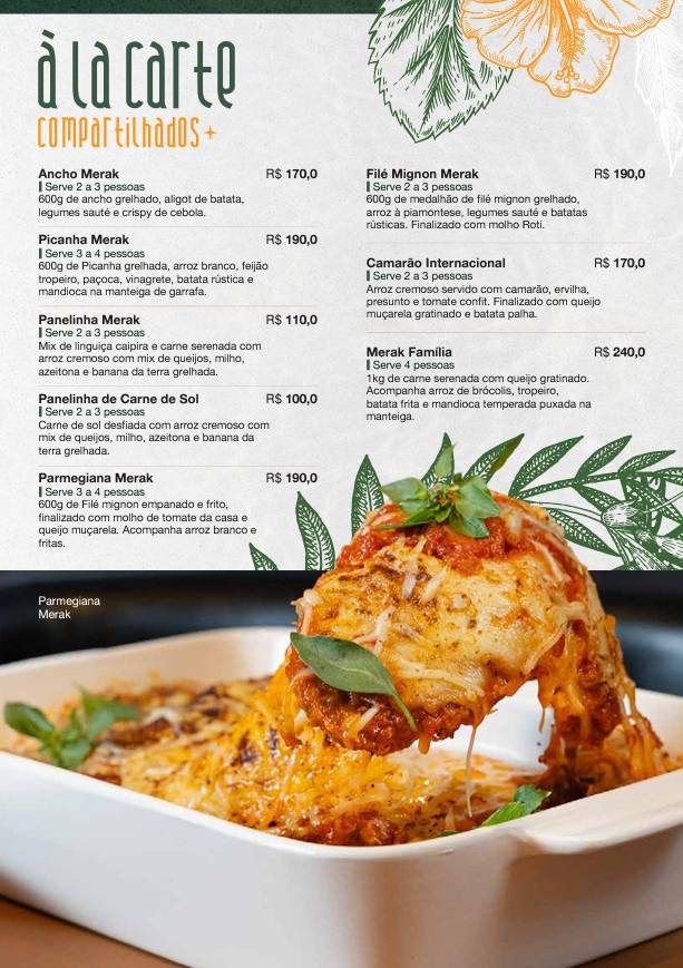 Merak Gastrobar cardápio