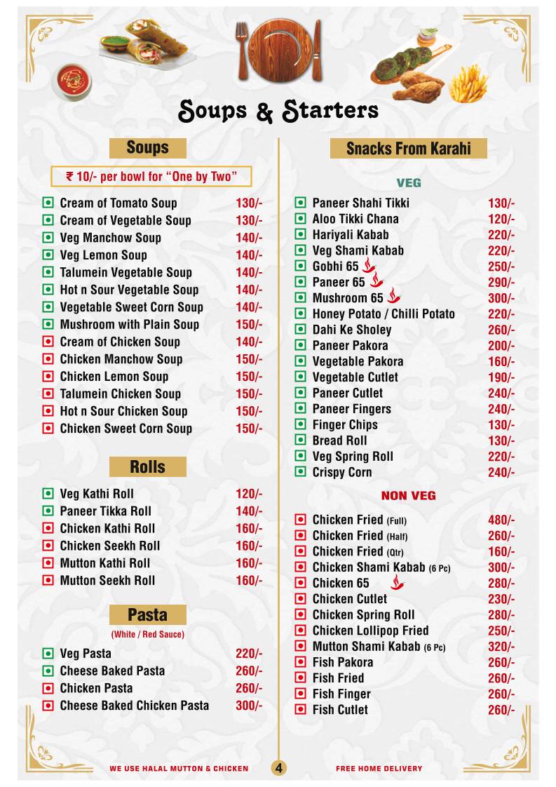 Mezbaan Restaurant menu