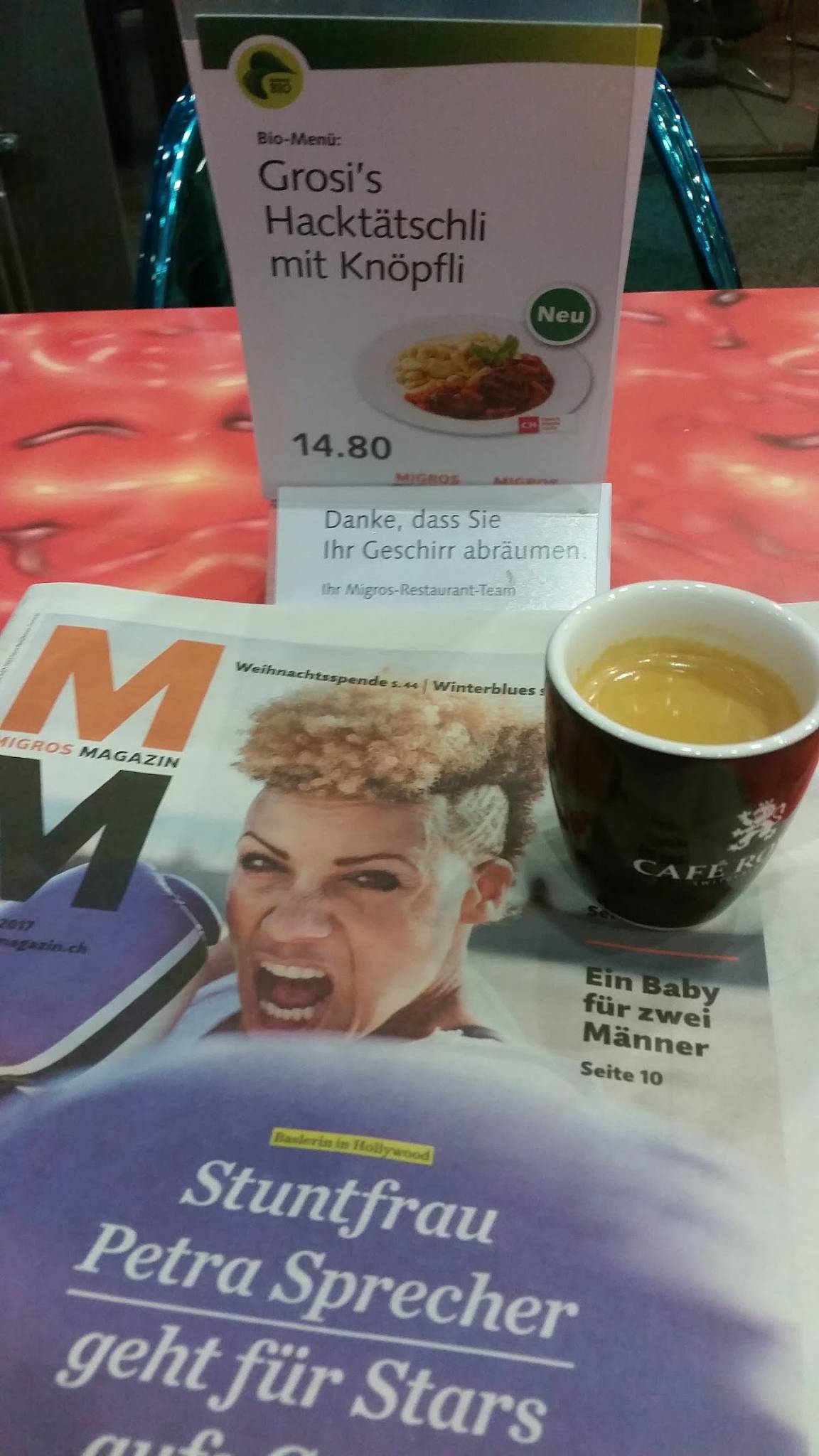 Menu di Migros-Restaurant - Horgen - Schinzenhof 