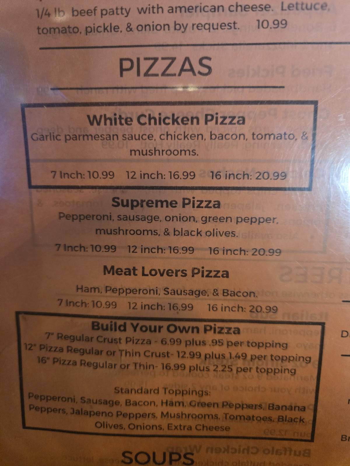 Menu at Mikie's Pub, Indianapolis