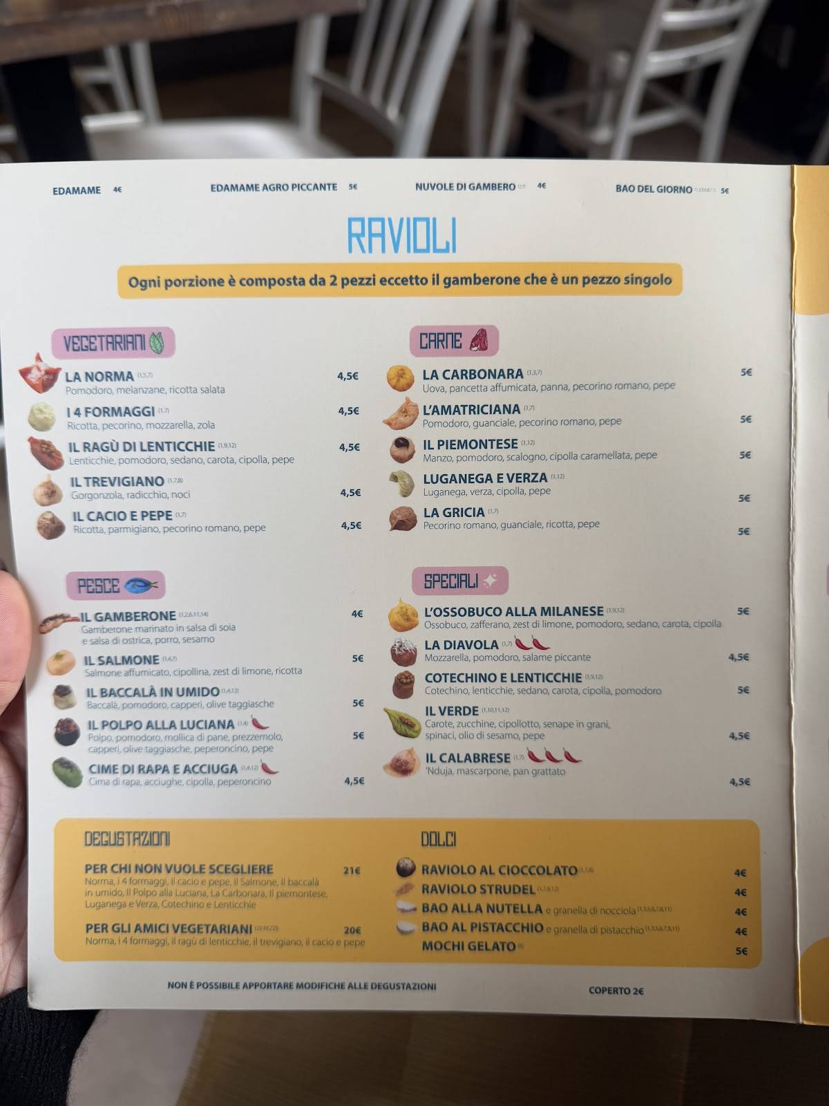 Menu di Ghe Sem Monti 