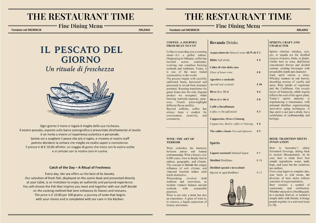 Menu di Ristorante Limone 