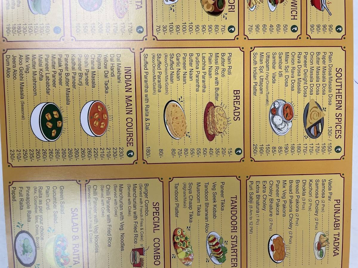 Milan Sweets & Snacks menu