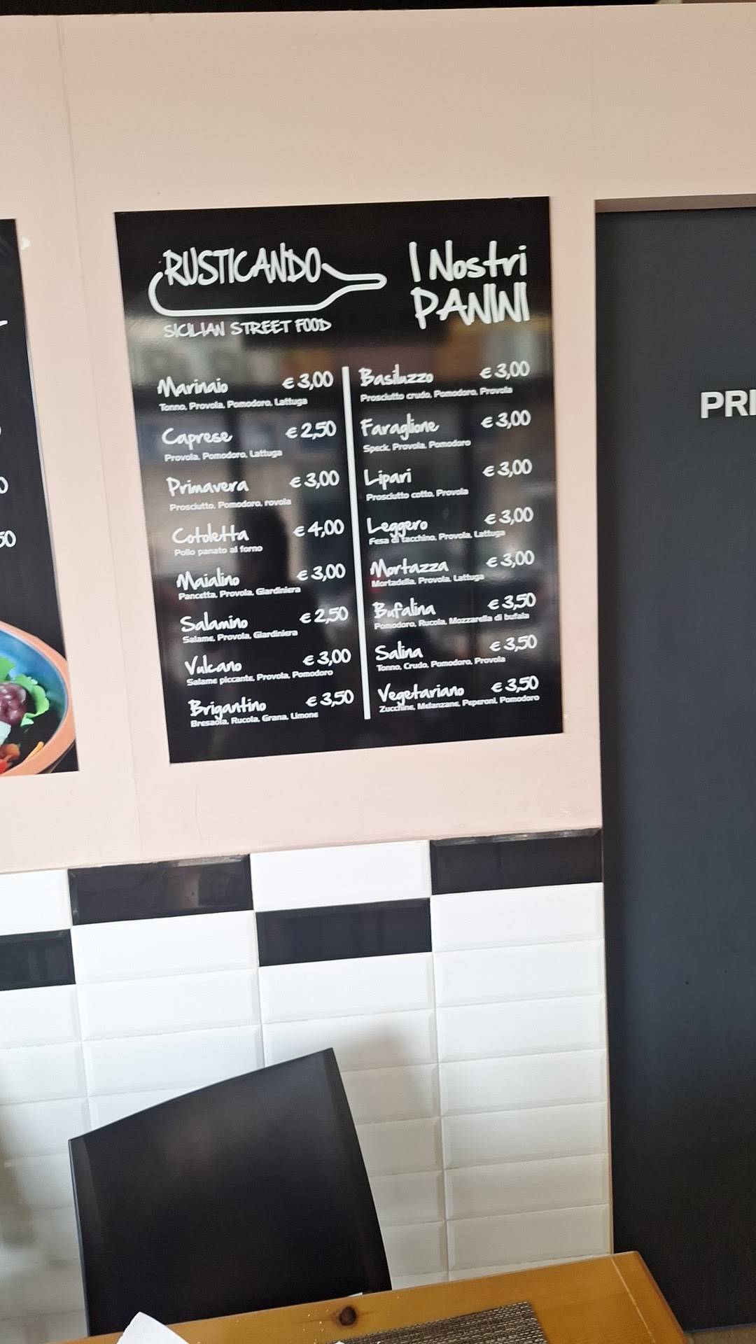 Menu di Rusticando 