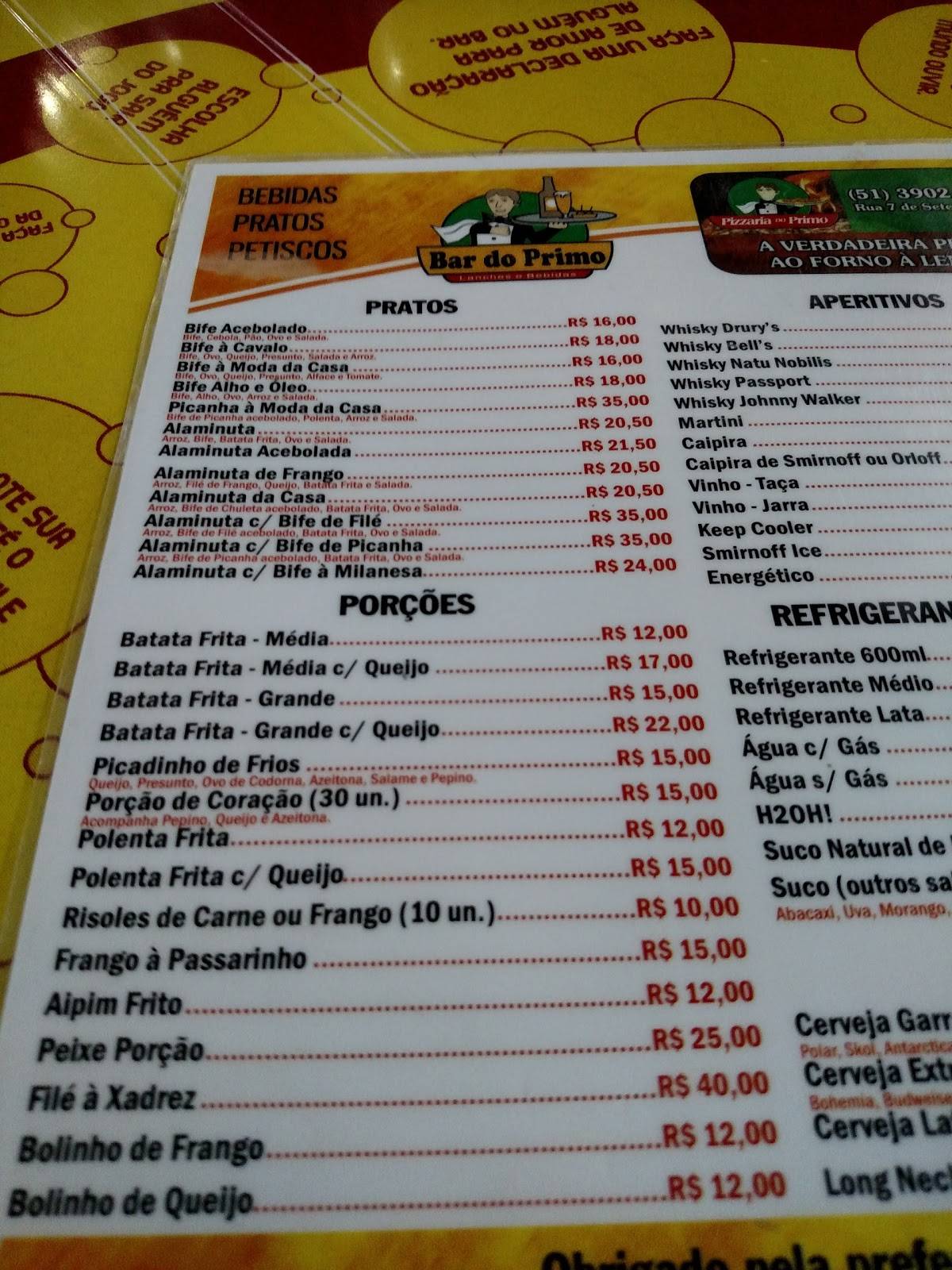 Miller Pães e Doces cardápio