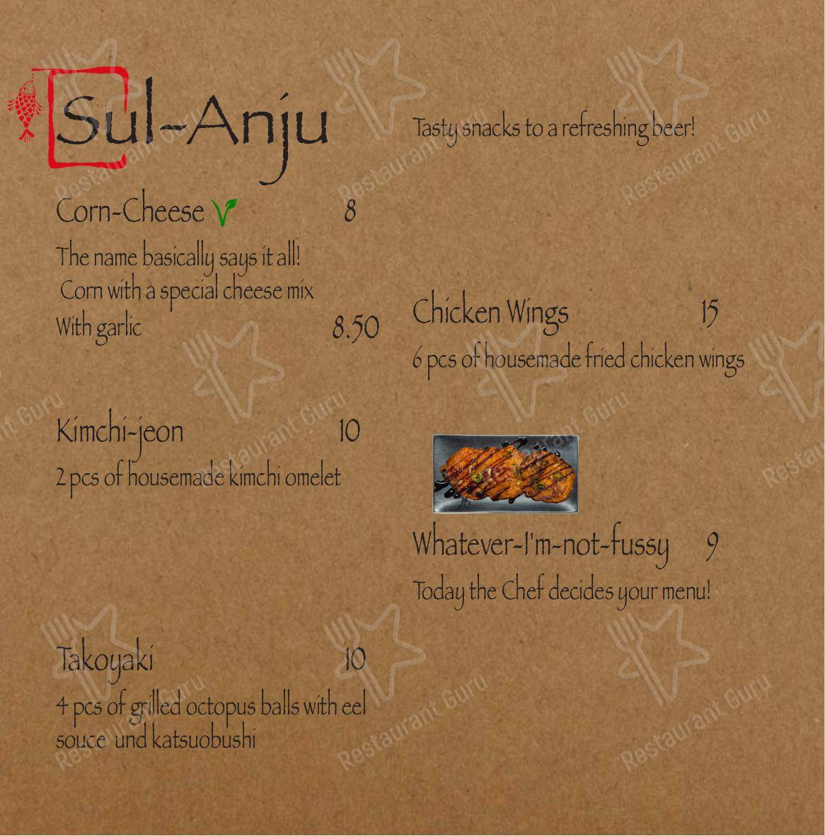 Menu bar per Minine ristorante