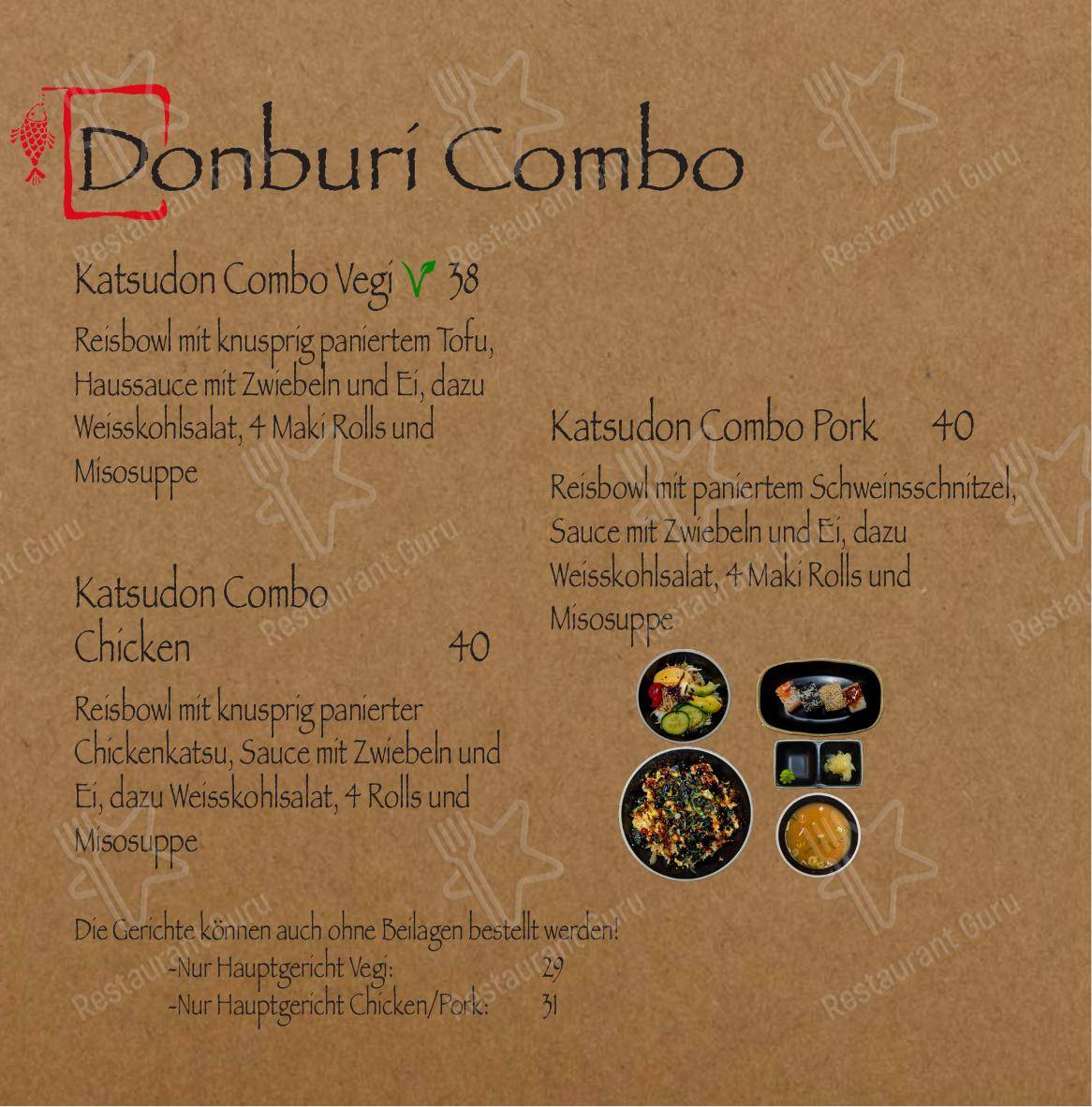 Minine in Zurigo - Menu