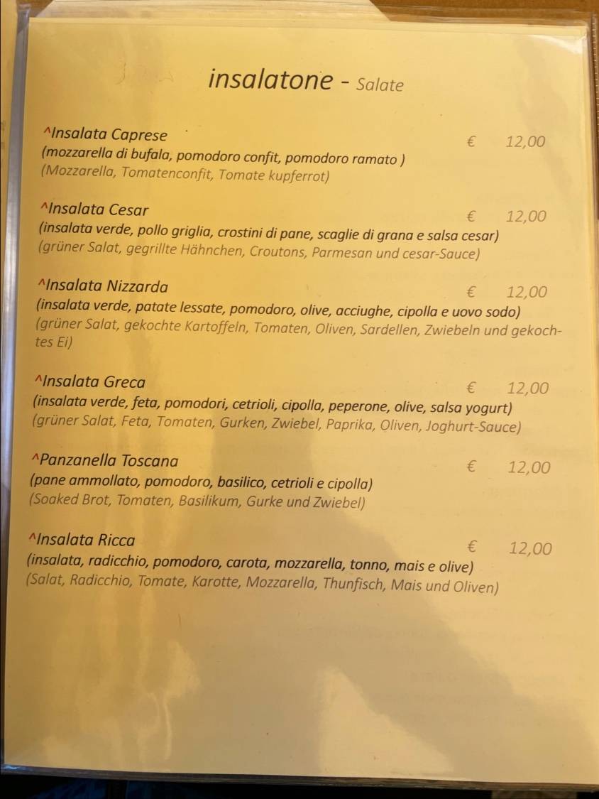 Menu di Ristorante Miralago Colmegna 