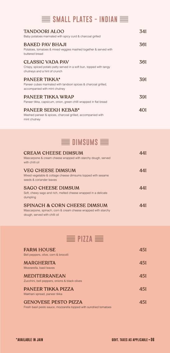 Mirosh (All Day Cafe) menu