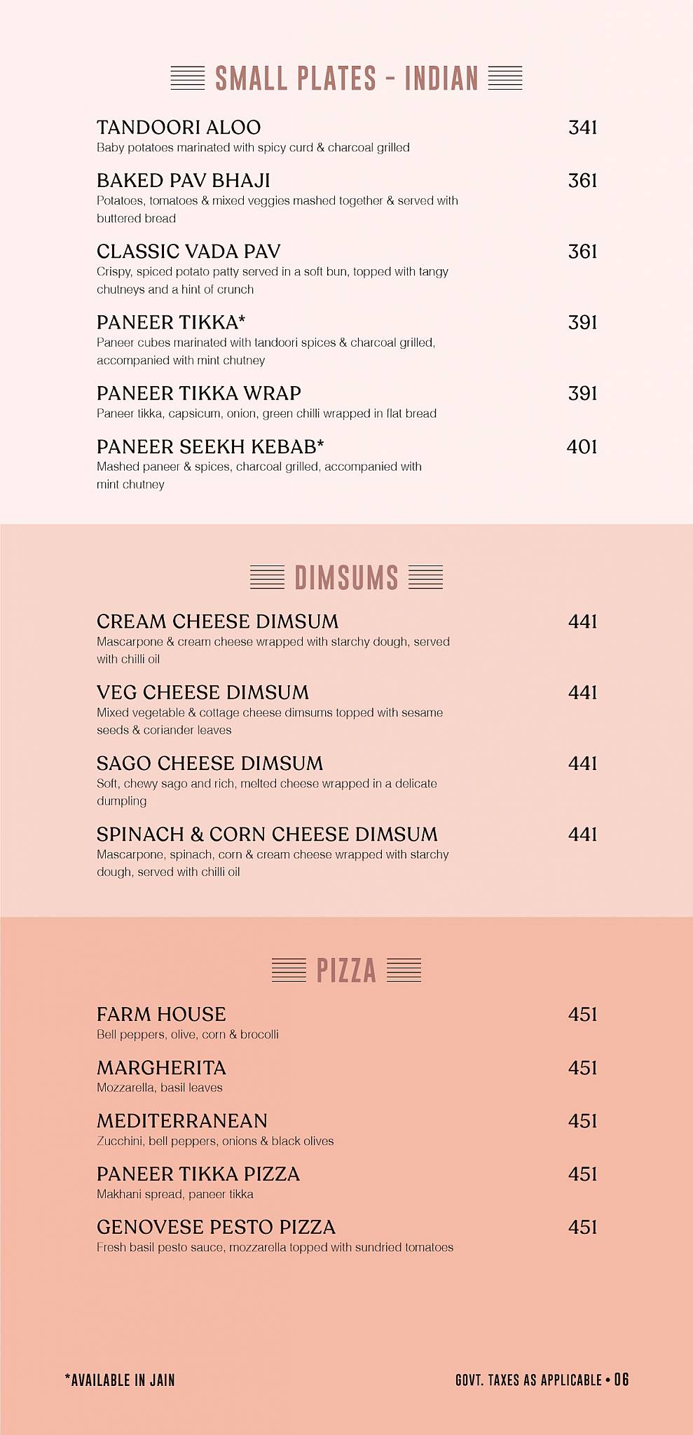 Mirosh (All Day Cafe) menu