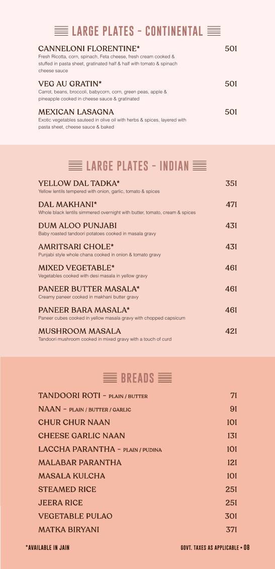 Mirosh (All Day Cafe) menu