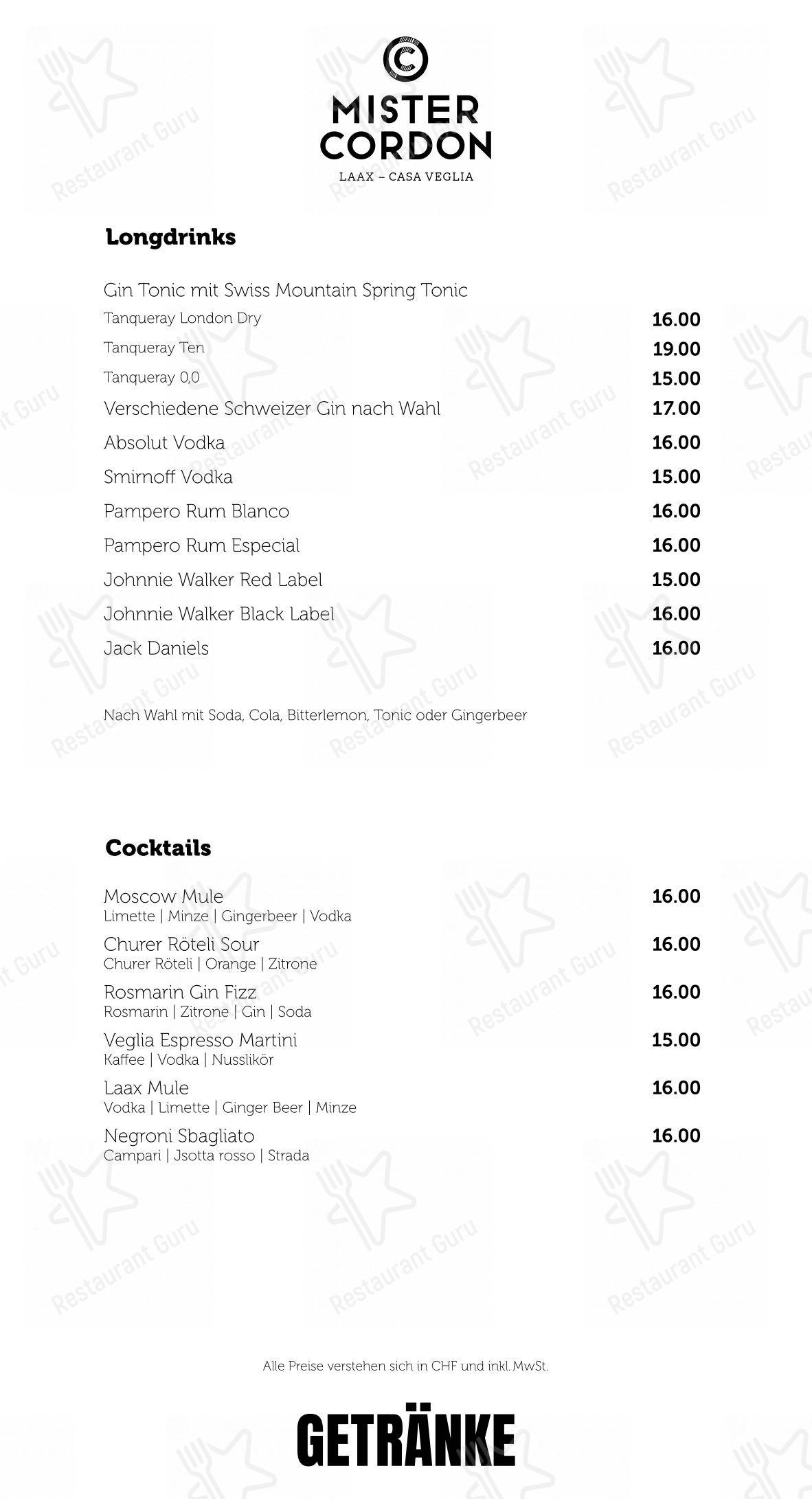 菜单 per Casa Veglia ristorante