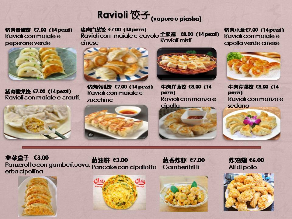 Menu di Mo & Ravioli 