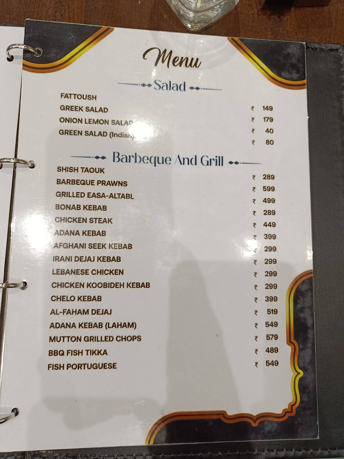 Mobina Restaurant Barrackpore menu