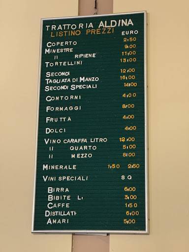 Menu di Trattoria Aldina 