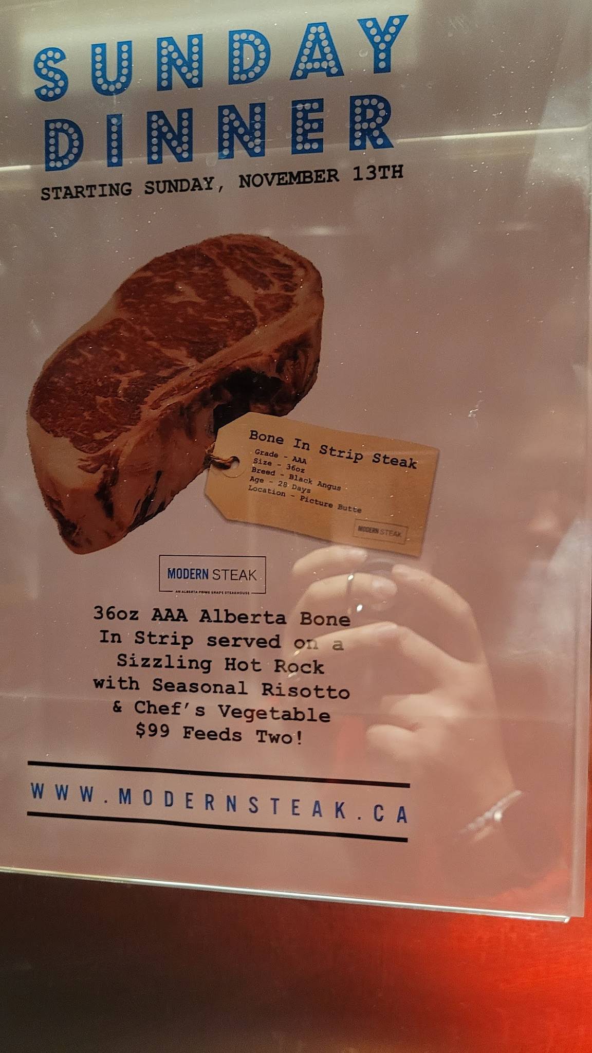 Menu de MODERN STEAK