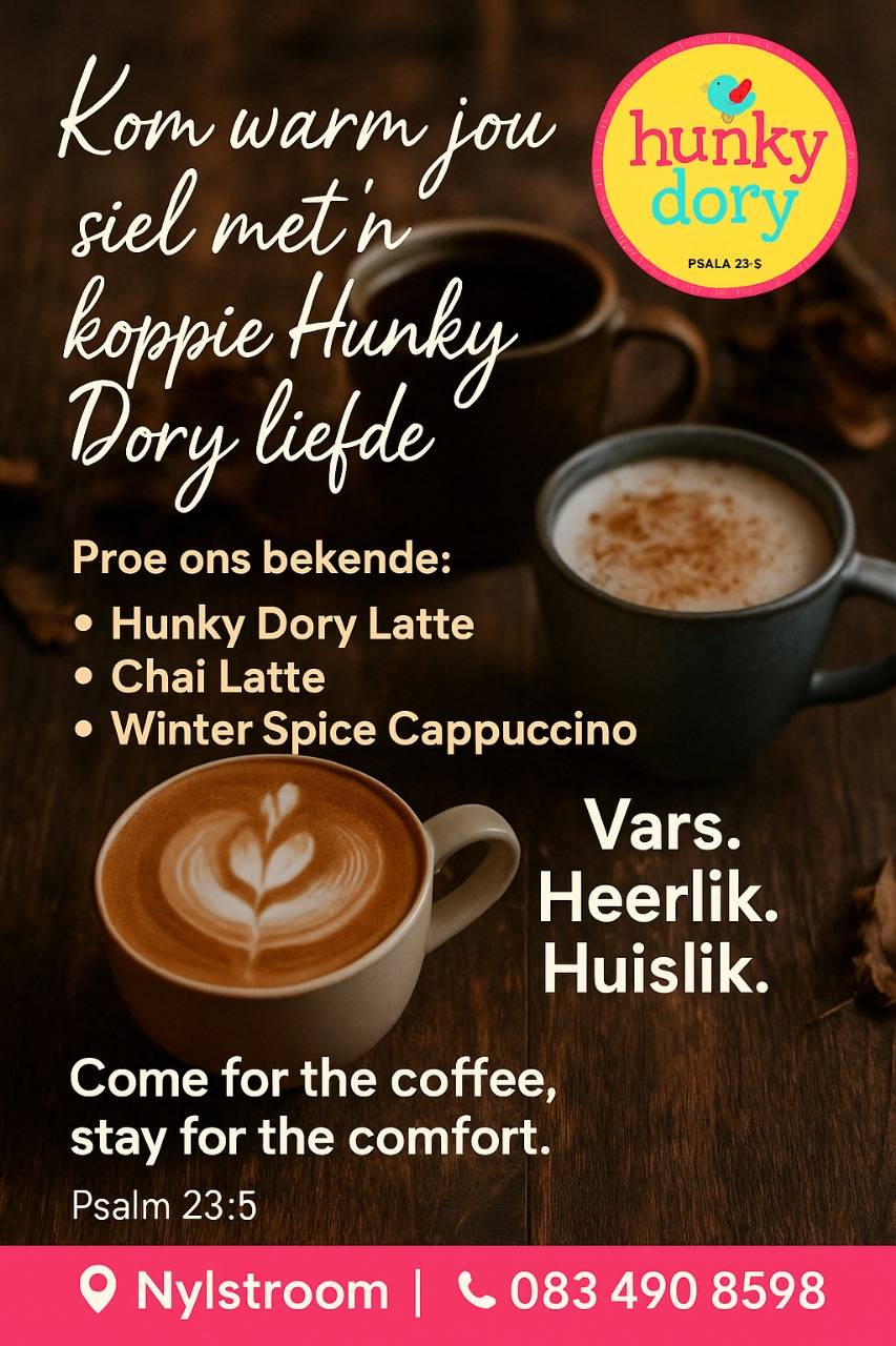 Menu de Hunky Dory